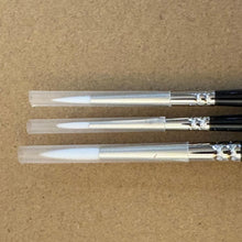 Load image into Gallery viewer, 3 Pack Masking Fluid Brushes | Durable Synthetic Bristles for Precision Watercolour Painting
