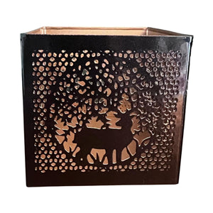 Festive Christmas Stag Tea Light Holder, Perfect Holiday Decor for Warm Ambiance & Cozy Gatherings