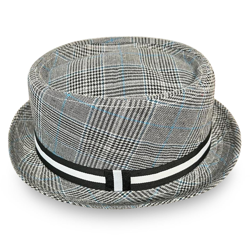 Grey rude boy ska pork pie hat, Size 61cm, X Large, Unisex pork pie hat, Fedora trilby pork pie style