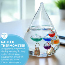 Load image into Gallery viewer, Stunning Teardrop Galileo Thermometer – A Timeless Blend of Science &amp; Style
