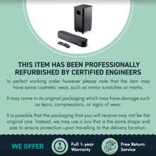 Load image into Gallery viewer, Refurbished Majority Bowfell Axis DOLBY ATMOS SOUNDBAR 2.1 with Wireless Subwoofer 200W, Bluetooth 5.3, HDMI ARC/eARC, Optical, AUX &amp; USB, Extra Bass TV Sound Bar
