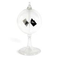 16cm high Solar Radiometer | 4 Blades rotating glass windmill Crookes solar radiometer |Measures Radiant Flux of Electromagnetic Radiation | desk ornament | weather station | light mill