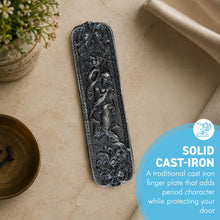 Load image into Gallery viewer, The Figurine – A Single Cast Iron Push Plate, Cast and Hand Finished in Antique Iron
