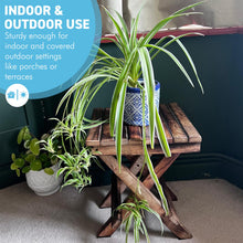 Load image into Gallery viewer, Handcrafted Mango Wood Folding Stool,  Rustic Charm &amp; Versatile Design for Every Room
