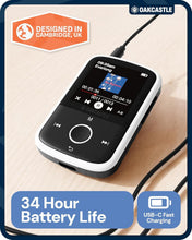 Load image into Gallery viewer, Oakcastle MP250 Bluetooth MP3 Player - 16GB Portable Music Player with Sports Clip, 34 Hour Battery &amp; Expandable Storage
