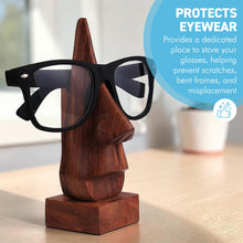 Load image into Gallery viewer, Never Lose Your Glasses Again — Hand-Finished Solid Wood Spectacle Stand, Gift Boxed
