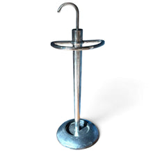 Load image into Gallery viewer, The 1930s-Style Umbrella Stand – Distressed Chrome with a Black Base
