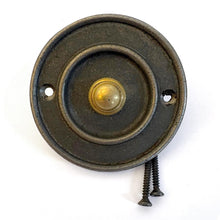 Load image into Gallery viewer, Industrial Style Cast Iron Door Bell Push – Antique Style 80mm Front Door Hardware
