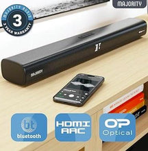 Load image into Gallery viewer, 2.1.2 Dolby Atmos Soundbar | Wall Mountable Bluetooth 3D Sound with 160W Upfiring Speakers | Digital Display, EQ Controls | HDMI, Optical, Aux | Bracket/Fixings and Remote Included | Majority Elias
