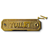 The Polished Brass Toilet Sign – A Solid Cast Brass Door Plaque