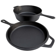 𝗖𝗔𝗦𝗧 𝗜𝗥𝗢𝗡 𝗦𝗞𝗜𝗟𝗟𝗘𝗧 & 𝗟𝗜𝗗 3.3L – Combo Cooker for Oven, Hob and campfires.
