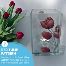 Load image into Gallery viewer, Elegant Red Tulip Glass Votive Candle Holder – Perfect for Home Decor &amp; Gifts
