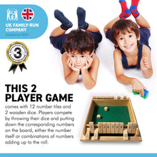 Load image into Gallery viewer, SHUT THE BOX GAME | Number Games | Wooden Games | Table Top Games | Games for 2 Players | Traditional Games | Educational Games | Learning through Play
