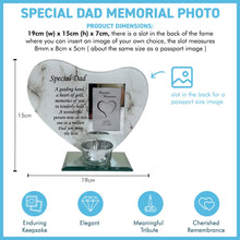 Load image into Gallery viewer, Special Dad Glass Photo Frame &amp; Memorial Candle Holder - Family Decoration for a Cherished Husband
