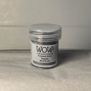 Wow! Embossing Powder 15ml | POLISHED SILVER REGULAR| Free your creativity and give your embossing sparkle