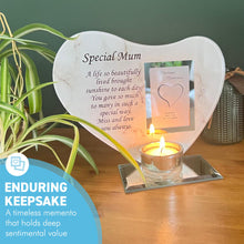 Load image into Gallery viewer, Special Mum Glass Photo Frame &amp; Memorial Candle Holder - Family Decoration for a Cherished Wife
