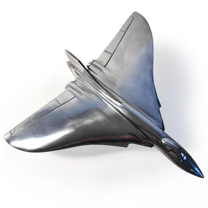 Vulcan Aeroplane Ornament, Hand-Finished Aluminium Avro Vulcan Plane Sculpture, Stylish Gift & Decorative RAF Delta Wing Aircraft Model