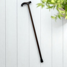 Load image into Gallery viewer, Varnished Dark Wood Classic Derby Walking Stick
