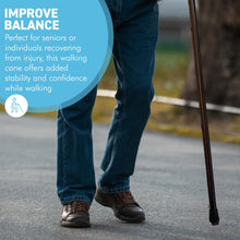 Load image into Gallery viewer, Varnished Dark Wood Classic Derby Walking Stick
