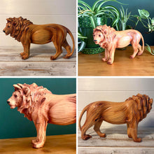 Load image into Gallery viewer, 𝗪𝗢𝗢𝗗𝗘𝗡 𝗘𝗙𝗙𝗘𝗖𝗧 𝗟𝗜𝗢𝗡 𝗢𝗥𝗡𝗔𝗠𝗘𝗡𝗧 | 𝟮𝟰𝗖𝗠 𝗫 𝟭𝟱𝗖𝗠 𝗫 𝟲 𝗖𝗠 | Freestanding Home Decor | 𝗟𝗜𝗢𝗡 Gift | Animal Figure | Animal Gifting
