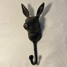 Load image into Gallery viewer, Sturdy Wall-Mounted Cast Iron Rabbit Head Hook Hanger for Hats, Coats, Clothes - Ideal for Kitchen, Bathroom, Bedroom, Office
