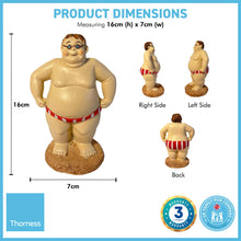 Load image into Gallery viewer, CHUBBY CHAPPY resin FIGURINE | Seaside ornament | bathroom ornaments | beach figurine | 16cm (H) | Swimmer | Fat Bloke
