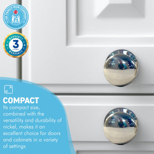 Cherema Nickel Knob | Set of 4 door knobs | Nickel cupboard knobs | Cabinet hardware | Antique nickel cupboard handles | Cupboard door handles | 30mm