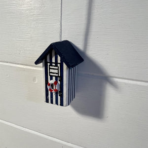 Dark Blue beach hut light pull | Nautical Theme Wooden Beach Hut Cord Pull Light Pulls