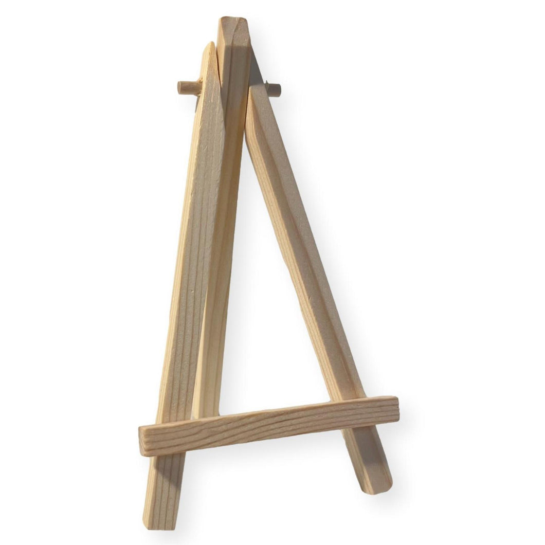 Compact Wooden Display Easel - 15cm High: Perfect for Small Artworks, Photos, and Tabletop Displays - Durable, Stylish, and Portable Design