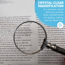 Load image into Gallery viewer, Vintage Silver Handheld Magnifier, Magnifying Glass with decorative chain link handle
