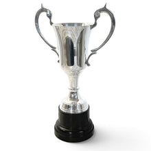 Load image into Gallery viewer, The 30cm Silver Trophy Cup – Aluminium with a Contrasting Black Base
