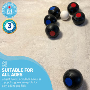 DRAKES CARPET BOWLS | Indoor bowls set | Bowls game for adults and children | CARPET BOWLS GIFT | French boules set | Each bowl is 2 inches in diameter.