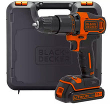 Load image into Gallery viewer, Black + Decker Cordless Hammer Drill with Battery - 18V
