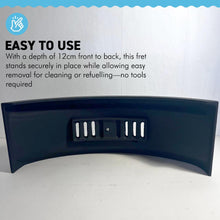 Load image into Gallery viewer, Matt Black Cast Iron Fireplace Fret for 16” Grate – Solid Fuel &amp; Gas Fire Compatible
