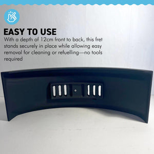 Matt Black Cast Iron Fireplace Fret for 16” Grate – Solid Fuel & Gas Fire Compatible