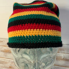 Load image into Gallery viewer, Baggy Rastafarian Rasta slouchy beanie hat
