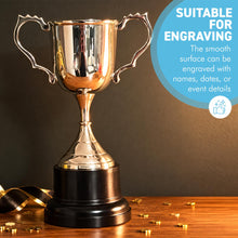 Load image into Gallery viewer, The 30cm Silver Trophy Cup – Aluminium with a Contrasting Black Base
