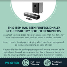 Load image into Gallery viewer, 𝗥𝗘𝗙𝗨𝗥𝗕𝗜𝗦𝗛𝗘𝗗 Majority NAGA 40 PLUS 𝟮𝟬𝟬𝗪 𝗦𝗢𝗨𝗡𝗗𝗕𝗔𝗥 𝗦𝗨𝗕𝗪𝗢𝗢𝗙𝗘𝗥 , SOUND BAR for TV | 2.1 Channel 200W System | Soundbar with Wireless Subwoofer | Bluetooth 5.0, HDMI ARC, Optical, AUX &amp; USB Playback | Remote &amp; Wall Mount Brackets
