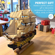 Load image into Gallery viewer, Wooden HMS Victory detailed model | Sailing gift | Wooden ships | Model battle ships | Sturdy construction | Cotton sails and rigging |  42cm (L) x 41cm (H)

