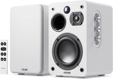 Load image into Gallery viewer, Majority White D70X BLUETOOTH BOOKSHELF SPEAKERS– Powered Stereo, USB Playback &amp; Charging, HDMI ARC, Optical, Phono, Aux, Turntable Compatible, Extra Bass
