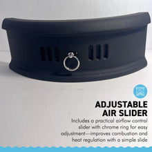 Load image into Gallery viewer, Matt Black Cast Iron Fireplace Fret for 18 inch (45cm) Grate, Solid Fuel &amp; Gas Fire Compatible
