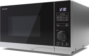 SHARP YC-PS254AU-S 25 Litre 900W Digital Microwave, 10 power levels, ECO Mode, defrost function, LED cavity light – Silver