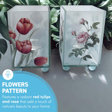 Load image into Gallery viewer, Set of 2 Floral Glass Votive Candle Holders – Decorative Accent for Warm Ambiance, Ideal for Home Decor, Gifts &amp; Special Occasions
