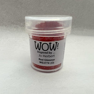 Wow! Embossing Powder 15ml | RED GLIMMER regular | Free your creativity and give your embossing sparkle