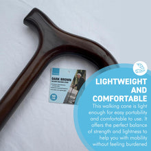 Load image into Gallery viewer, Varnished Dark Wood Classic Derby Walking Stick
