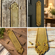 Load image into Gallery viewer, The Arcadia Finger Plate – A Slim Solid Brass Door Push Plate
