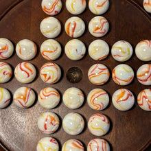 Load image into Gallery viewer, 30cm Dark Wood  Board Solitaire with Gelato 25mm Marbles
