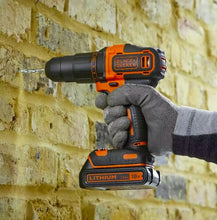 Load image into Gallery viewer, Black + Decker Cordless Hammer Drill with Battery - 18V
