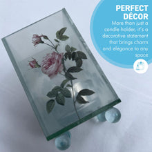 Load image into Gallery viewer, Elegant Rose Glass Votive Candle Holder – Decorative Accent for Warm Ambiance, Perfect for Home Decor, Gifts, or Special Occasions
