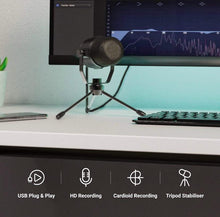 Load image into Gallery viewer, MAJORITY RS1 USB Microphone for PC | Gaming Microphone, Plug and Play | Podcast, Streaming, Recording Cardioid Mic | Laptop, Mac, Computer Condenser Desk Microphone | Professional Studio Work Mic
